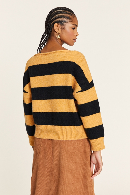 JERSEY RAYAS MOSTAZA NEGRO PEPALOVES