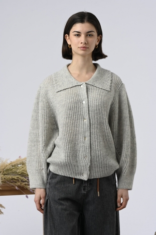 CÁRDIGAN KALOUA GRIS BABERO ORFEO