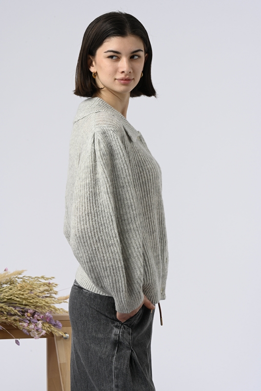 CÁRDIGAN KALOUA GRIS BABERO ORFEO