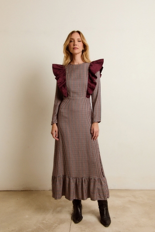 VESTIDO MARILYN BURDEOS CASTAÑO DE INDIAS