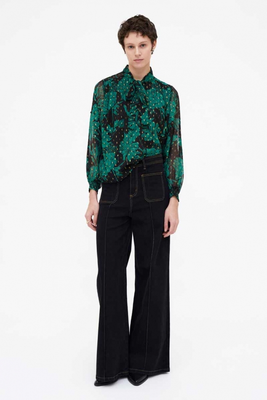 CAMISA HOJAS VERDES WILDPONY