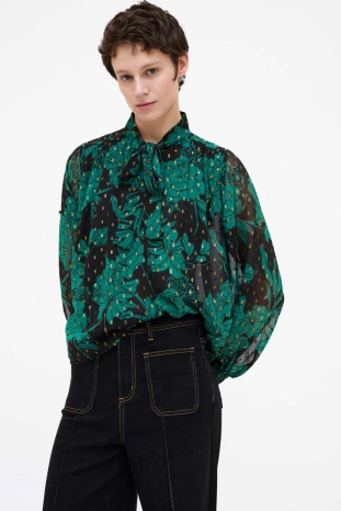 CAMISA HOJAS VERDES WILDPONY