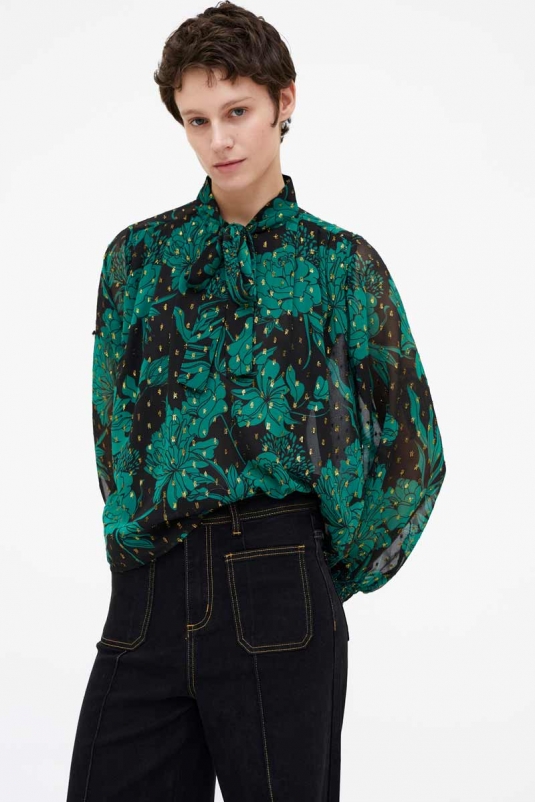 CAMISA HOJAS VERDES WILDPONY