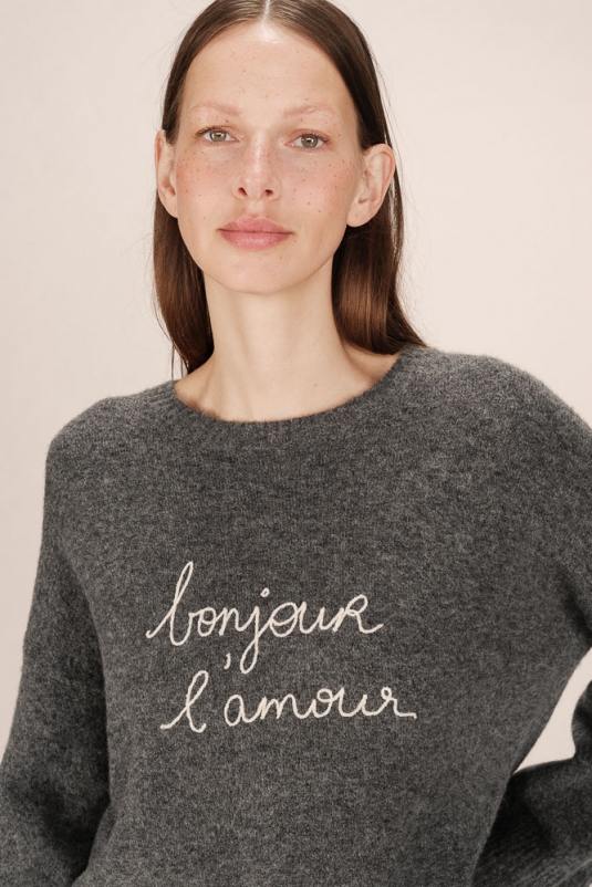 JERSEY GRIS SAINTS BONJOUR L’ AMOUR  GRACE & MILA