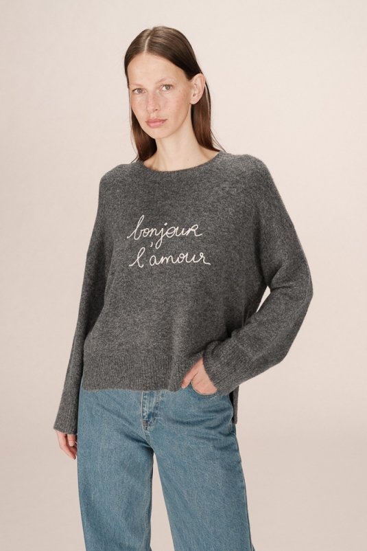 JERSEY GRIS SAINTS BONJOUR L’ AMOUR  GRACE & MILA