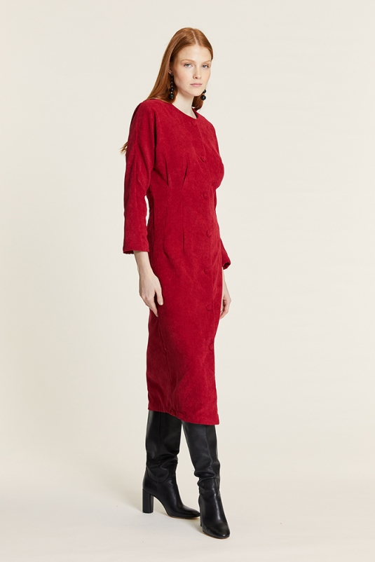 VESTIDO PANA MIDI ROJO  PEPALOVES