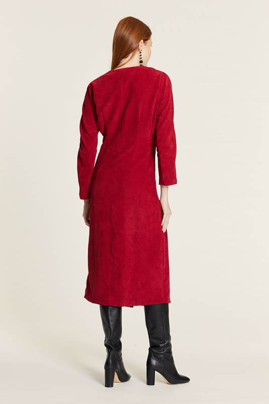 VESTIDO PANA MIDI ROJO  PEPALOVES