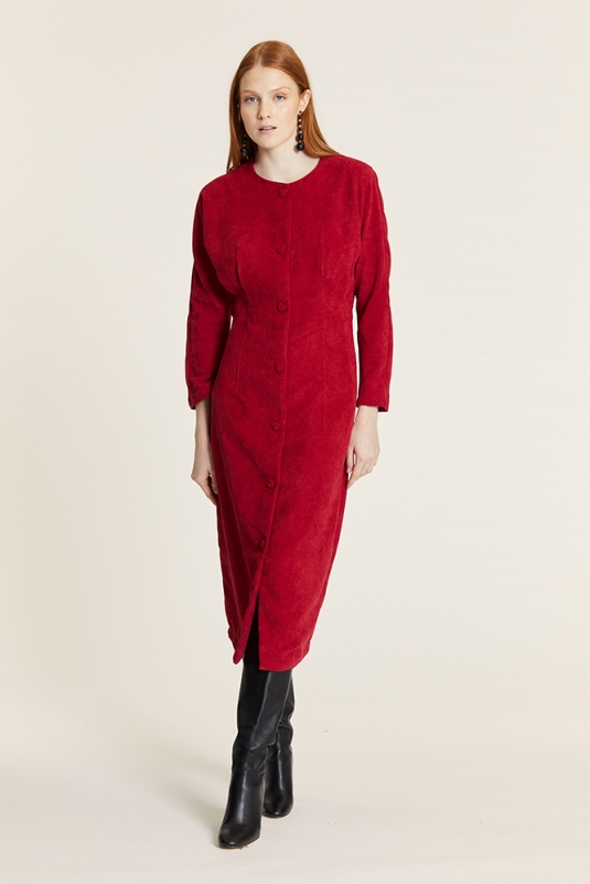 VESTIDO PANA MIDI ROJO  PEPALOVES