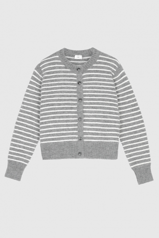 CHAQUETA LIPSTICK GRIS RAYAS ANGE