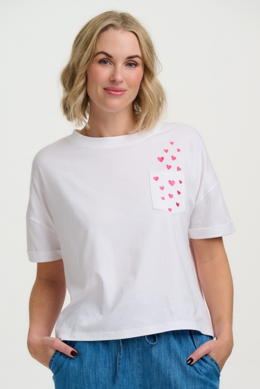CAMISETA CELIA CORAZONES BORDADOS SUGARHILL