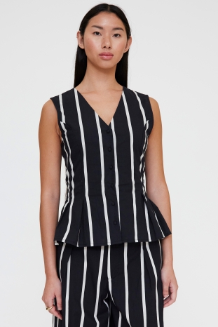 CHALECO NEGRO RAYAS GRIMAUD WILDPONY