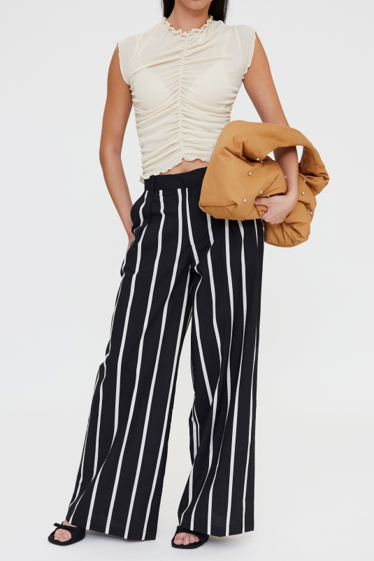 PANTALÓN NEGRO RAYAS GRIMAUD WILDPONY