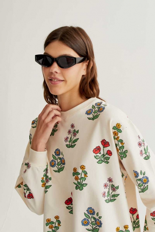 SUDADERA FLORES COMPAÑÍA FANTÁSTICA