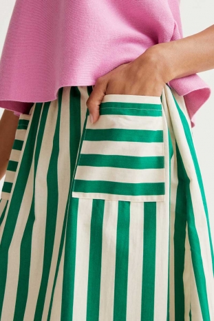 FALDA MIDI RAYAS VERDES COMPAÑÍA FANTÁSTICA
