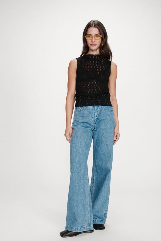 TOP ENCAJE NEGRO VINTIE GRACE & MILA