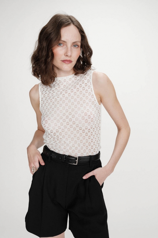 TOP ENCAJE CRUDO VINTIE GRACE & MILA