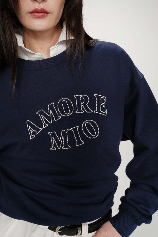 SUDADERA AZUL AMORE MIO GRACE & MILA