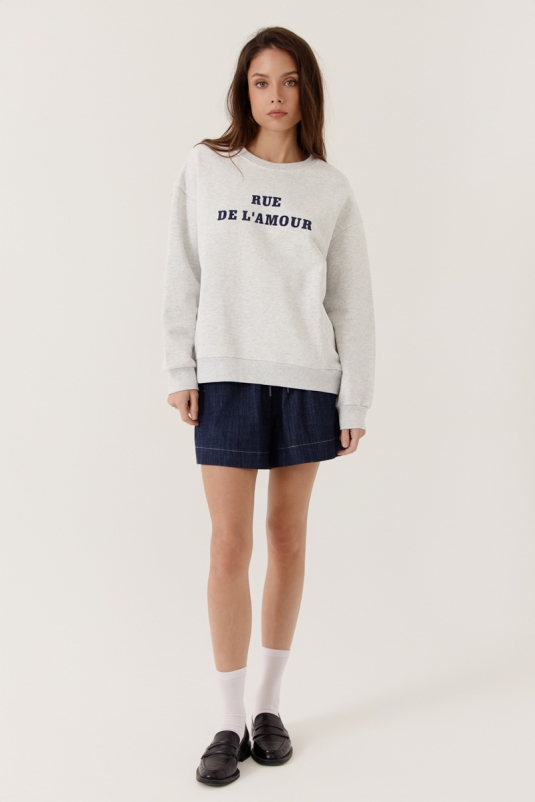 SUDADERA GRIS RUE DE L´AMOUR ARTLOVE