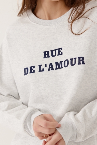 SUDADERA GRIS RUE DE L´AMOUR ARTLOVE