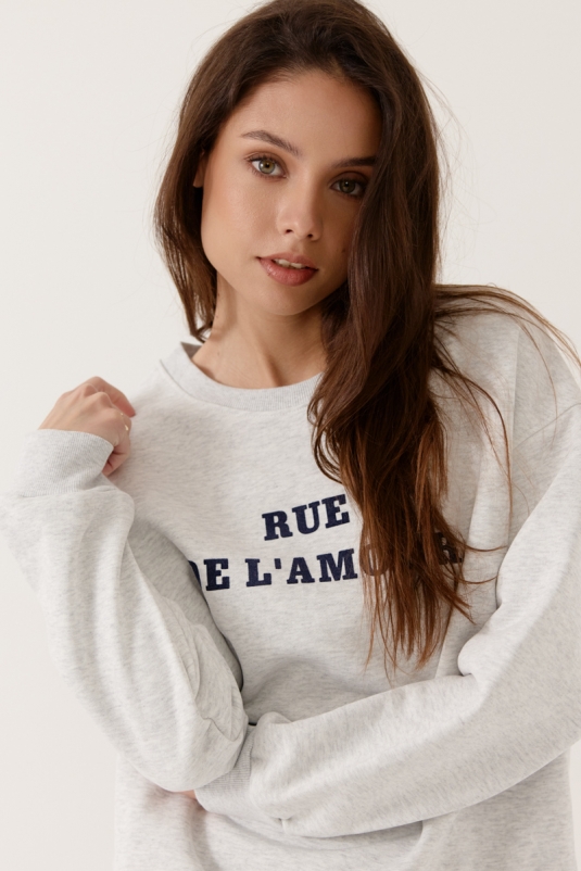 SUDADERA GRIS RUE DE L´AMOUR ARTLOVE