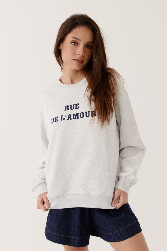 SUDADERA GRIS RUE DE L´AMOUR ARTLOVE