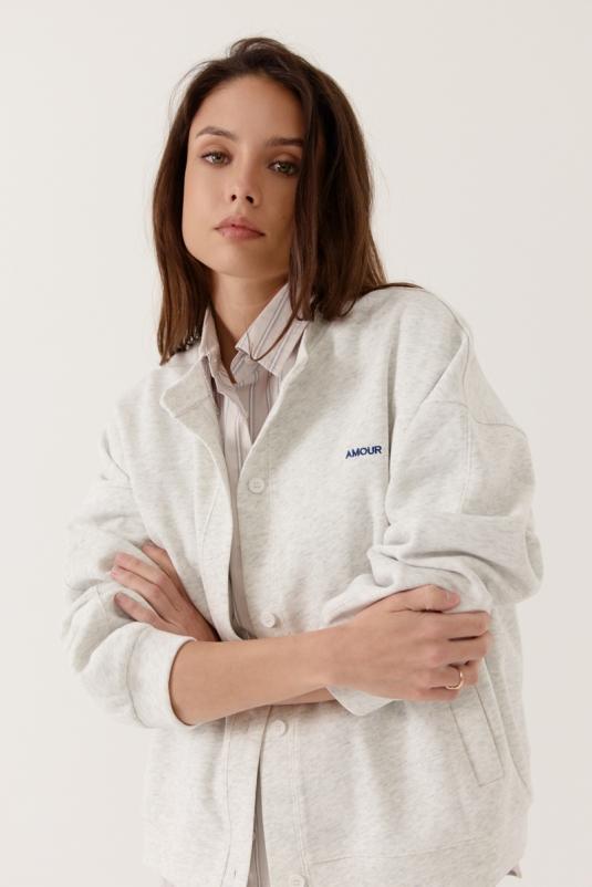 BOMBER GRIS AMOUR ALAREE ARTLOVE