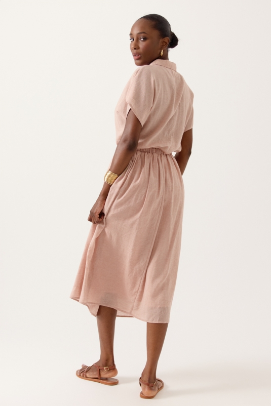 FALDA MIDI ROSA MELORIA ARTLOVE