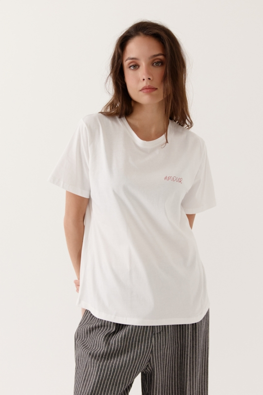 CAMISETA BLANCA AMOUR ISMAELLE ARTLOVE