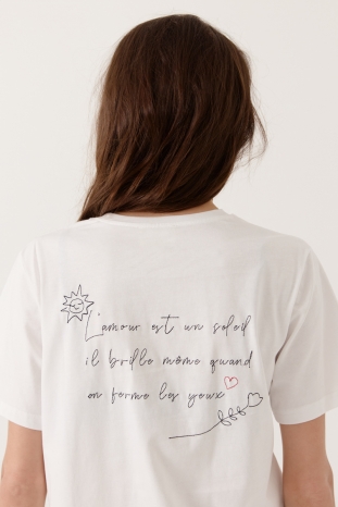 CAMISETA BLANCA AMOUR ISMAELLE ARTLOVE