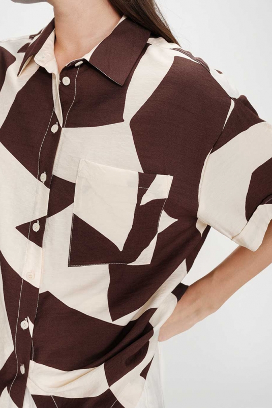 CAMISA VEIL CHOCOLAT GRACE & MILA