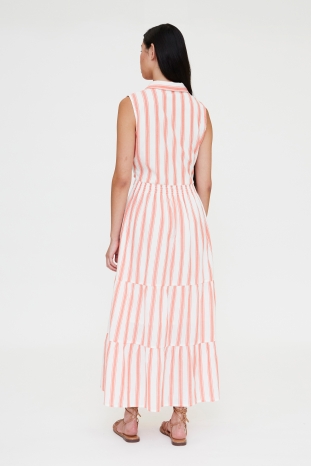 VESTIDO STRIPES CORAL WILDPONY