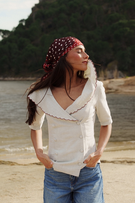 BLUSA ST TROPEZ CASTAÑO DE INDIAS