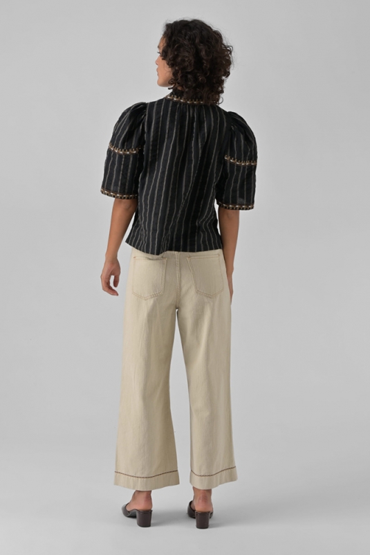 BLUSA NEGRA BORDADA CORA NEGRO ORFEO