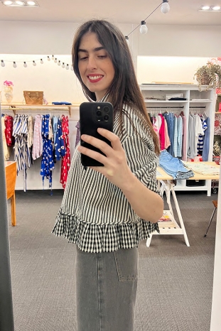 CAMISA JAHNIS RAYAS CUADROS ORFEO