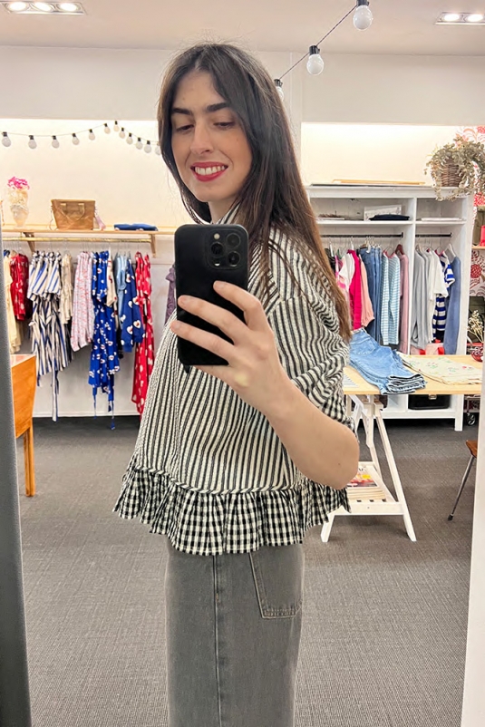 CAMISA JAHNIS RAYAS CUADROS ORFEO