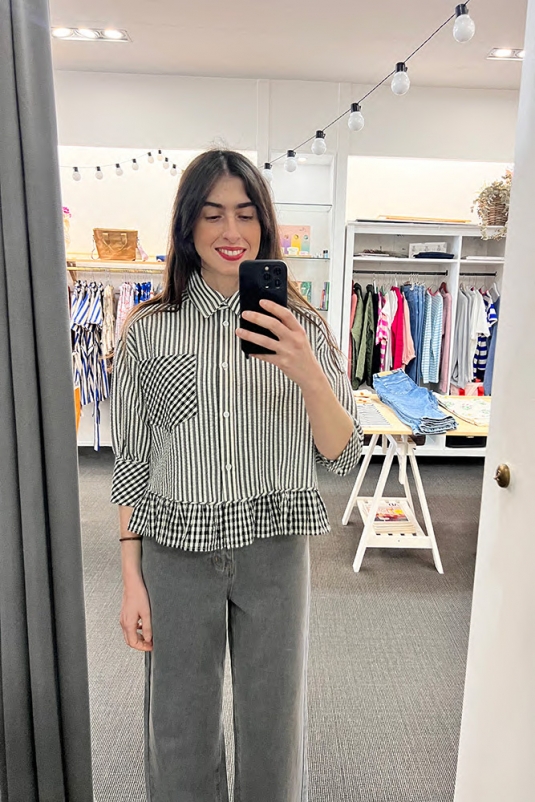 CAMISA JAHNIS RAYAS CUADROS ORFEO