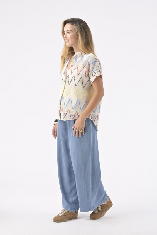 CAMISA CALICE CROCHET ORFEO