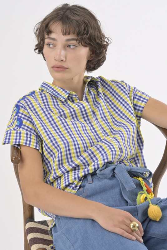 CAMISA CALICE AZULES ORFEO