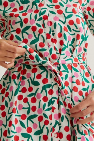 VESTIDO CORTO CEREZAS COMPAÑÍA FANTÁSTICA