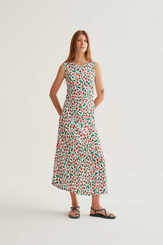 VESTIDO LARGO CEREZAS COMPAÑÍA FANTÁSTICA