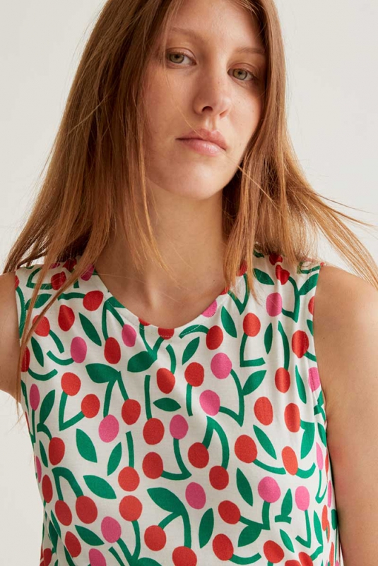 VESTIDO LARGO CEREZAS COMPAÑÍA FANTÁSTICA