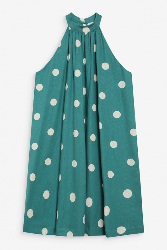 VESTIDO WARNE VERDE LUNARES GRACE & MILA