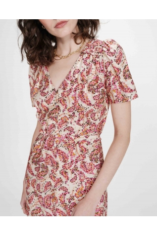 VESTIDO VICTOIRE PECHE GRACE & MILA