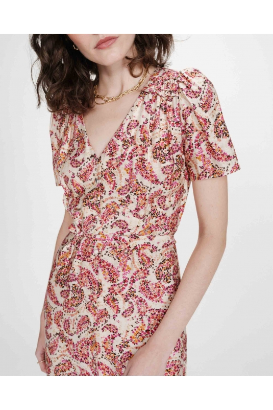 VESTIDO VICTOIRE PECHE GRACE & MILA