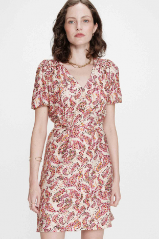 VESTIDO VICTOIRE PECHE GRACE & MILA