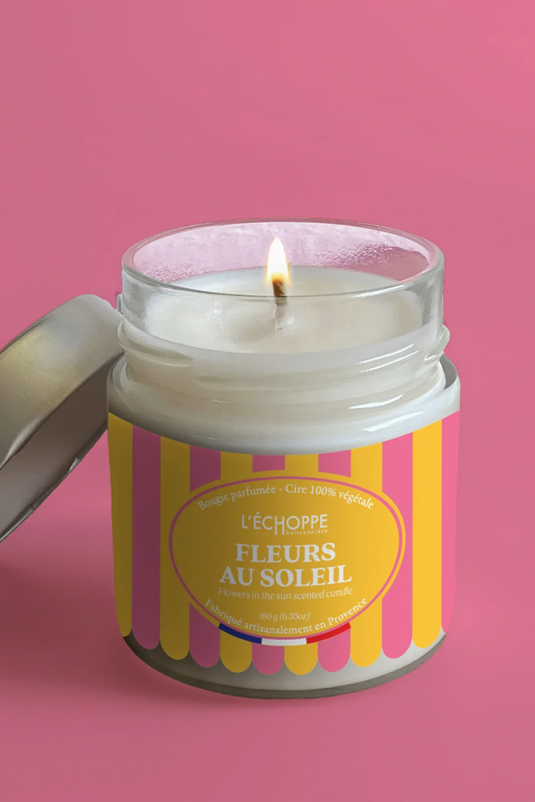 VELA SOJA FLORES BAJO EL SOL