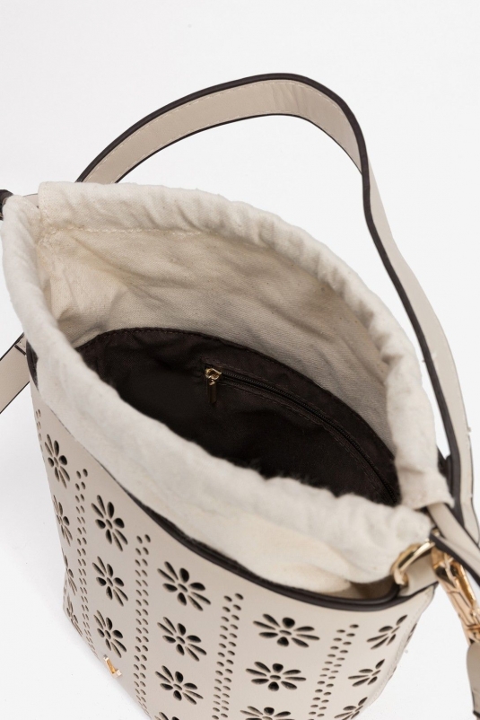 BOLSO BLANCO TROQUELADO