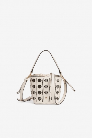 BOLSO BLANCO TROQUELADO