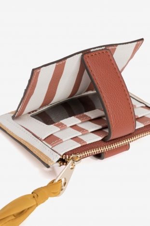 TARJETERO MONEDERO RAYAS AMARILLAS