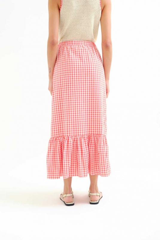 FALDA CUADRO VICHY ROJO COMPAÑÍA FANTÁSTICA